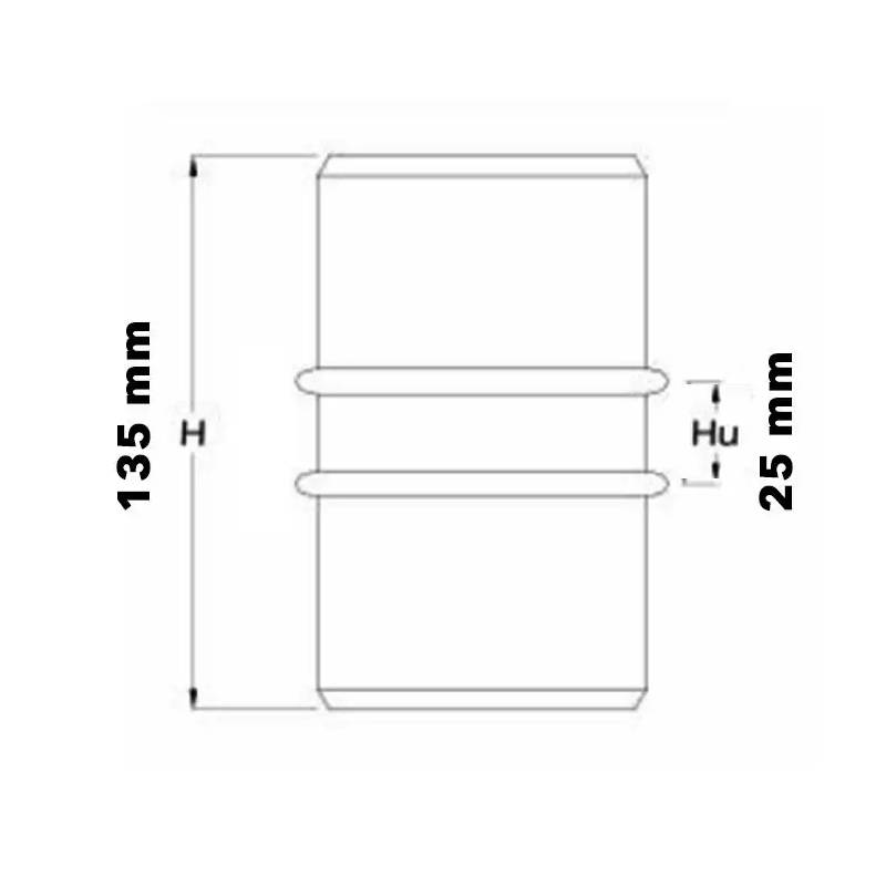 Collare monoparete per tubi canna fumaria in acciaio inox AISI 304 0,5 mm  diametro 120 mm