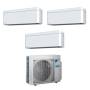 Condizionatore trial split con inverter 9000+9000+12000 Daikin Stylish White WiFi R32 in A+++ 3MXM52N