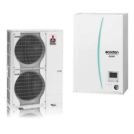 Pompa di Calore Mitsubishi Ecodan con Hydrobox Reversibile da 10 Kw trifase