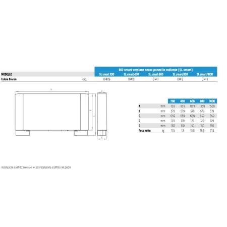 Termoconvettori Ad Acqua Scheda Tecnica.Ventilconvettore Termoconvettore Olimpia Splendid Bi2 Sl Smart 200