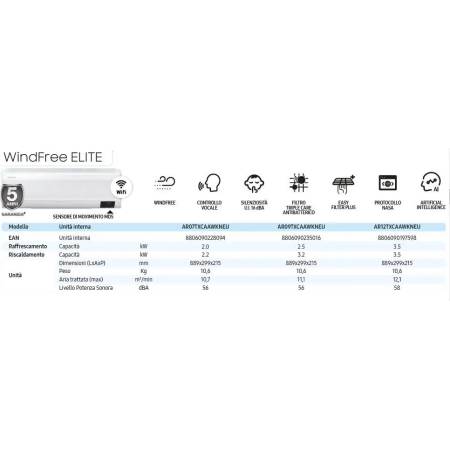 Samsung WindFree Elite trial split da 7000+9000+9000 btu da 5,2 kW