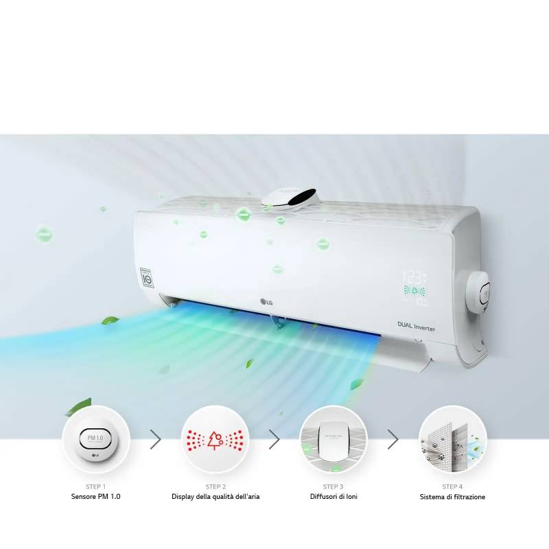 Climatizzatore Atmosfera LG Dualcool dualsplit da 9000+9000 btu inverter  con wifi in R32 MU2R15 A+++