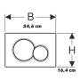 Placca a due tasti Geberit Sigma 01 cromato per cassetta di scarico WC