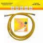 Tubo flessibile Faid in acciaio inox gas gpl metano F-F 1/2 giallo 4 Mt