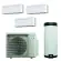 Daikin multi+ sistema di raffrescamento, riscaldamento e acs da 120 L, trial split esterna da 5,2 kw e interne Stylish 9+9+12