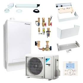 Sistema ibrido Daikin 8 kw, caldaia ibrida completa di accessori