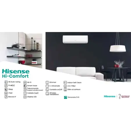 Climatizzatore Inverter Hisense Hi Comfort Wi-fi Quadri Split 9000 +12000+12000+18000