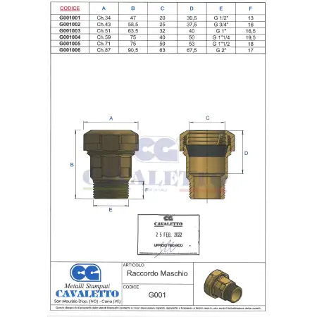 RACCORDO DRITTO MASCHIO Ø 16 X 1/2