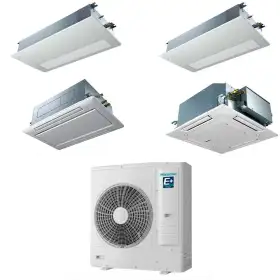 Condizionatore a cassetta Hisense VRF quadri split 9000+9000+12000+12000 btu con inverter AVW-48HJFHH1