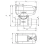 Valvola a sfera motorizzata con attuatore a 2 vie da 1 pollice Mut TMO 25-2MF SPST M1S