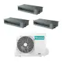 Climatizzatore canalizzato con inverter Hisense trial split 9000+9000+9000 btu ADT26UX4RBL4 A++ 3AMW72U4RFA in R32