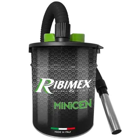 Aspiracenere minicen soffiatore per stufa a pellet e caminetto da 800 watt 10 litri Ribimex