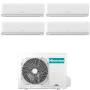 Climatizzatore Inverter Hisense Ecosense Wi-fi Quadri Split 7000+9000+9000+9000 Btu 4AMW81U4RJC R-32 A++