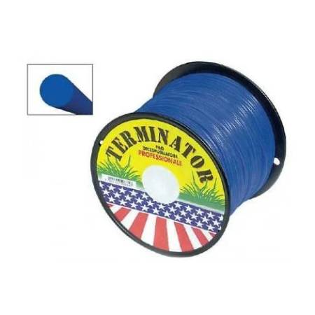 Filo in nylon per decespugliatore Terminator diametro 3 mm 210 mt filo tondo blu