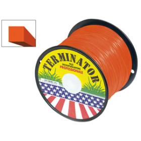 Filo in nylon per decespugliatore Terminator diametro 3 mm 180 mt filo quadro arancione