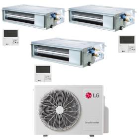 Climatizzatore canalizzato con inverter LG trial split 9000+9000+9000 btu A+++ MU3R21 in R32