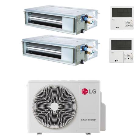 Climatizzatore canalizzato con inverter LG dual split 9000+9000 btu A+++ MU2R15 in R32