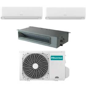 Condizionatore Hisense Ecosense e canalizzato trial split 9000+12000+18000 Btu inverter R32 A++ 4AMW105U4RAA