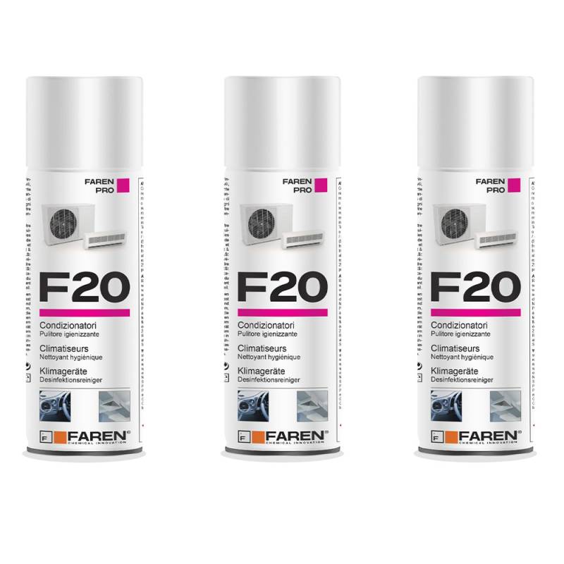 Kit da 3 spray igienizzante Faren F20 disinfettante per condizionatore