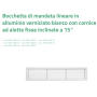 Tecnosystemi Bocchetta di mandata lineare in alluminio verniciato bianco con cornice ad alette fisse inclinate a 15°