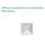 Tecnosystemi Diffusore condizionatore quadrato a 4 vie in plastica ABS