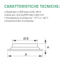 Tecnosystemi Diffusore quadrato uscita circolare plastica ABS bianca