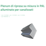 Plenum di ripresa curvo coibentato a 90 per climatizzatori canalizzati 150x1000x400