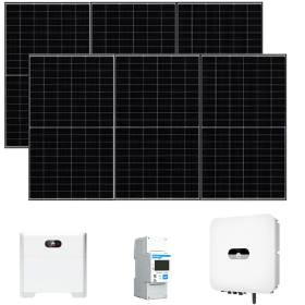 Impianto Kit fotovoltaico Huawei con Inverter da 3 kw completo di batteria di accumulo e 8 Pannelli fotovoltaici