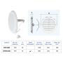 La Ventilazione Griglia tonda Dentro Fuori diametro 170