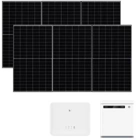 Impianto Kit fotovoltaico Goodwe con Inverter da 5 kw completo di batteria di accumulo e 13 Pannelli fotovoltaici Solarwatt