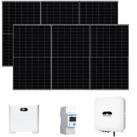 Impianto Kit fotovoltaico Huawei con Inverter 10 kw trifase completo di 2 batterie accumulo e 20 pannelli da 520w