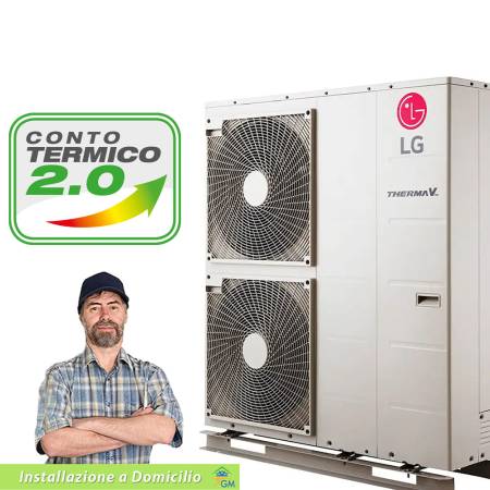 Pompa di calore Mini Chiller inverter Lg Therma V da 12 Kw HM121M.U34